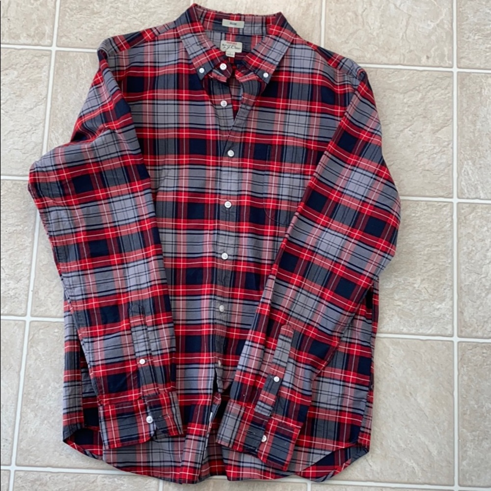J Crew Plaid Button Down